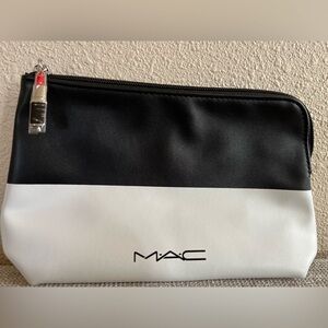 MAC Cosmetics Black and White Toiletry/Make Up Bag